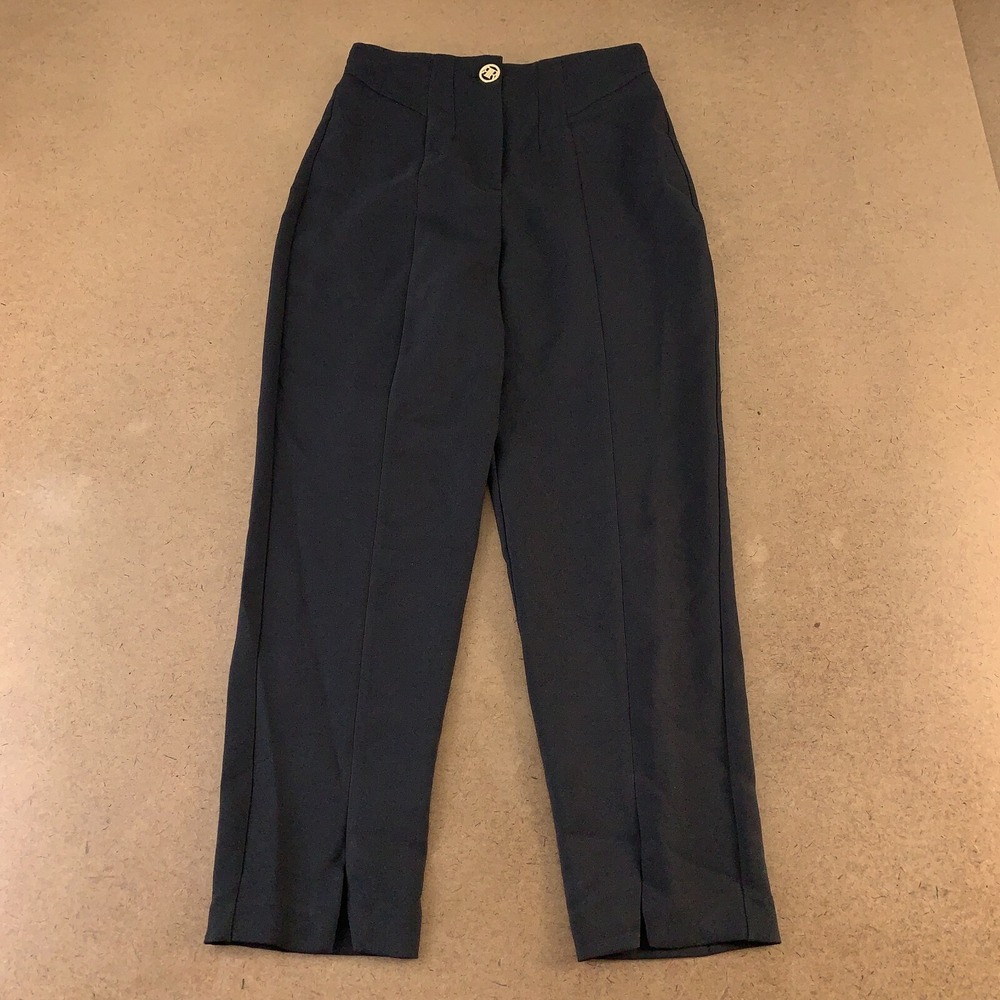 River Island  Women's US Size 8 Black Slit Front Tailored Cigarette Pants NWT